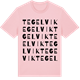 Pink Cotton t-shirt med Tegelvik ordlek t-shirt