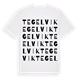 White t-shirt med Tegelvik ordlek t-shirt