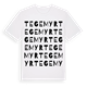 White t-shirt med Tegemyr ordlek t-shirt