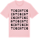 Pink Cotton t-shirt med Tegen ordlek t-shirt
