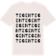 Vintage White t-shirt med Tegen ordlek t-shirt