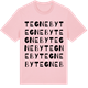 Pink Cotton t-shirt med Tegneby ordlek t-shirt