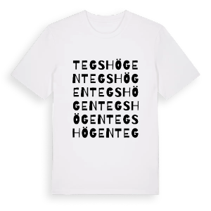 Tegshögen ordlek t-shirt – ekologisk bomull t-shirt från PinShirt