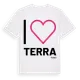 White t-shirt med Jag älskar Terra t-shirt stort tryck