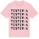 Pink Cotton t-shirt med Testevik ordlek t-shirt
