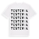 White t-shirt med Testevik ordlek t-shirt
