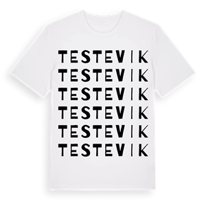 Testevik ordlek t-shirt – ekologisk bomull t-shirt från Pinshirt