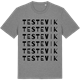 Mid Heather Gray t-shirt med Testevik ordlek t-shirt