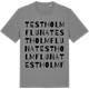 Mid Heather Gray t-shirt med Testholmfluna ordlek t-shirt
