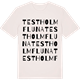 Vintage White t-shirt med Testholmfluna ordlek t-shirt