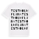 Testholmfluna ordlek t-shirt