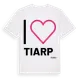 White t-shirt med Jag älskar Tiarp t-shirt stort tryck
