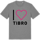 Mid Heather Gray t-shirt med Jag älskar Tibro t-shirt stort tryck