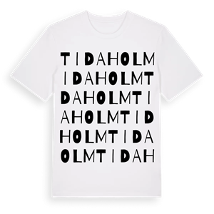 Tidaholm ordlek t-shirt – ekologisk bomull t-shirt från Pinshirt