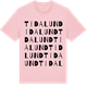 Pink Cotton t-shirt med Tidalund ordlek t-shirt