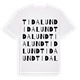 White t-shirt med Tidalund ordlek t-shirt