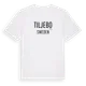 White t-shirt med Tiljebo i Sverige t-shirt