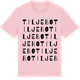 Pink Cotton t-shirt med Tiljebo ordlek t-shirt