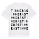 White t-shirt med Timmerås ordlek t-shirt