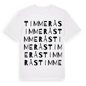 Timmerås ordlek t-shirt – ekologisk bomull t-shirt från Pinshirt
