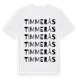 White t-shirt med Timmerås ordlek t-shirt