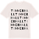 Vintage White t-shirt med Timmerhall ordlek t-shirt