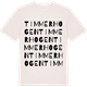 Vintage White t-shirt med Timmerhogen ordlek t-shirt