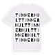 White t-shirt med Timmerhult ordlek t-shirt