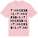 Pink Cotton t-shirt med Timmersdala ordlek t-shirt