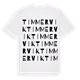 White t-shirt med Timmervik ordlek t-shirt
