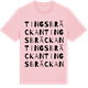 Pink Cotton t-shirt med Tingsbräckan ordlek t-shirt