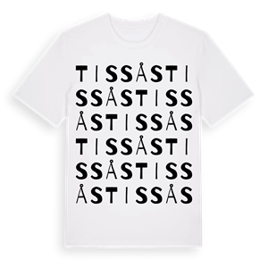 Tissås ordlek t-shirt – ekologisk bomull t-shirt från Pinshirt