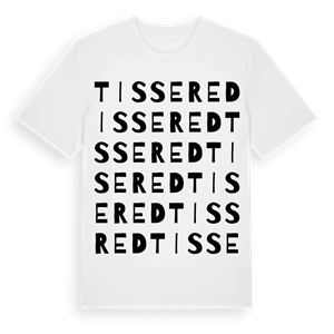 Tissered ordlek t-shirt – ekologisk bomull t-shirt från Pinshirt