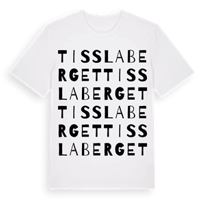 Tisslaberget ordlek t-shirt – ekologisk bomull t-shirt från Pinshirt