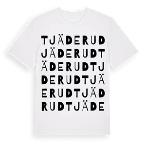 Tjäderud ordlek t-shirt – ekologisk bomull t-shirt från Pinshirt
