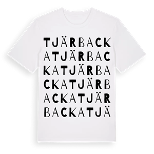 Tjärbacka ordlek t-shirt – ekologisk bomull t-shirt från Pinshirt
