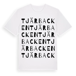Tjärbacken ordlek t-shirt – ekologisk bomull t-shirt från Pinshirt