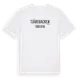 White t-shirt med Tjärebacken i Sverige t-shirt