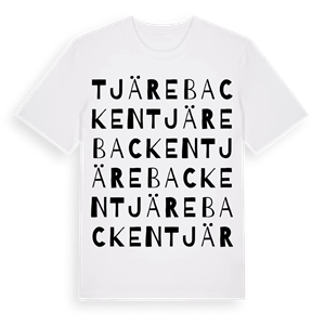 Tjärebacken ordlek t-shirt – ekologisk bomull t-shirt från Pinshirt