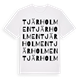 White t-shirt med Tjärholmen ordlek t-shirt