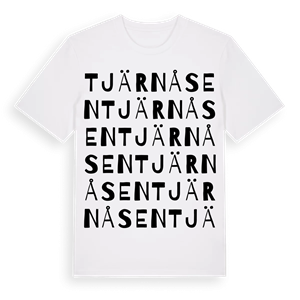 Tjärnåsen ordlek t-shirt – ekologisk bomull t-shirt från Pinshirt