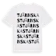 White t-shirt med Tjärnskas ordlek t-shirt