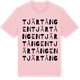 Pink Cotton t-shirt med Tjärtången ordlek t-shirt
