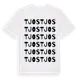 White t-shirt med Tjos ordlek t-shirt