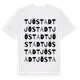 White t-shirt med Tjöstad ordlek t-shirt