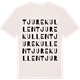 Vintage White t-shirt med Tjurekullen ordlek t-shirt