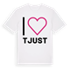 White t-shirt med Jag älskar Tjust t-shirt stort tryck
