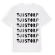White t-shirt med Tjustorp ordlek t-shirt