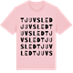 Pink Cotton t-shirt med Tjuvsled ordlek t-shirt