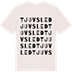 Vintage White t-shirt med Tjuvsled ordlek t-shirt